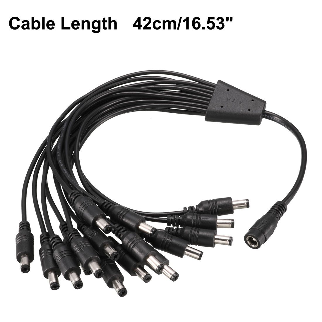 Harfington 1 DC Female to 16 DC Male 5.5 x 2.1mm Power Extension Wire For CCTV Camera