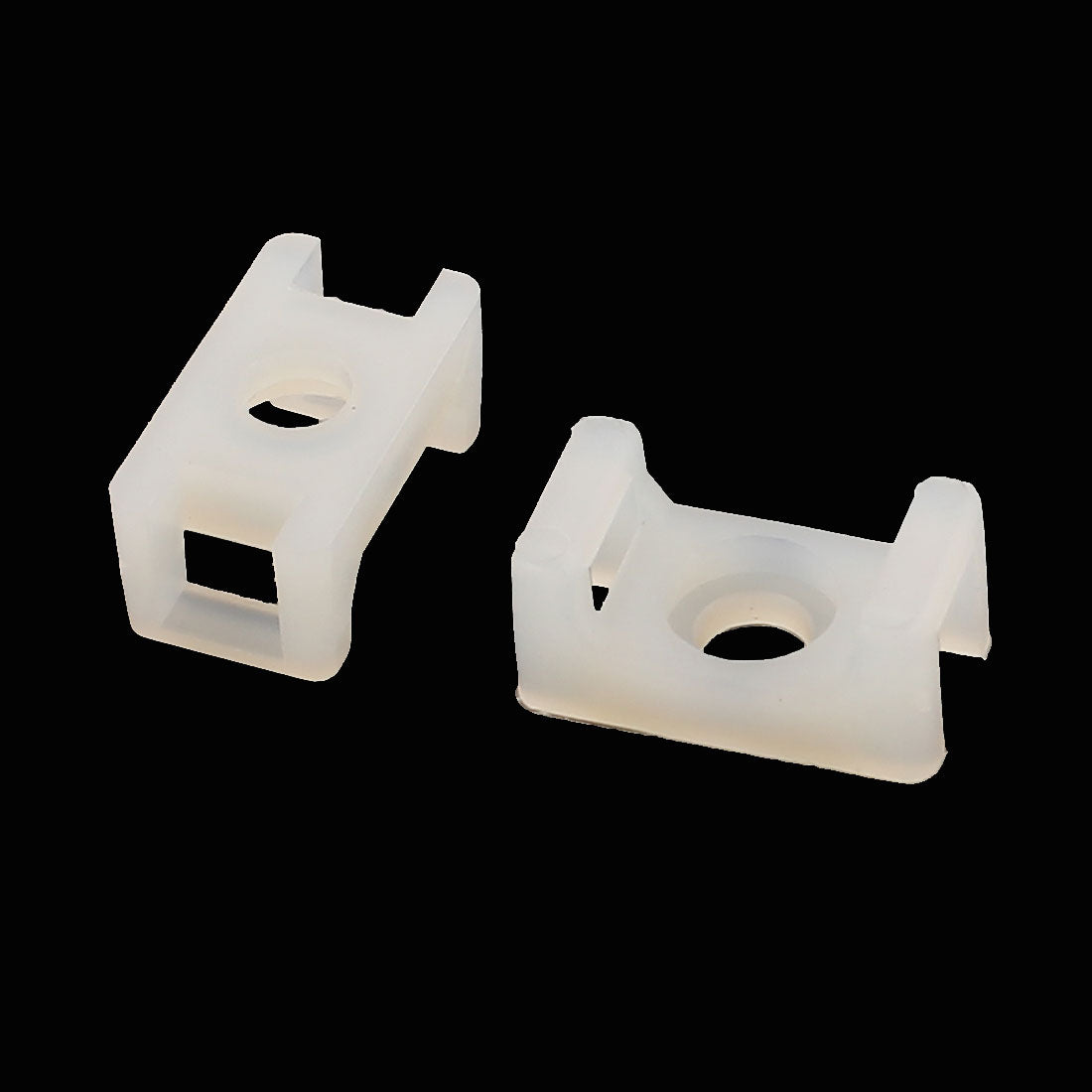 Harfington 145 Pcs 15 x 10mm Cable Tie Mount Wire Saddle Type Plastic Holder White