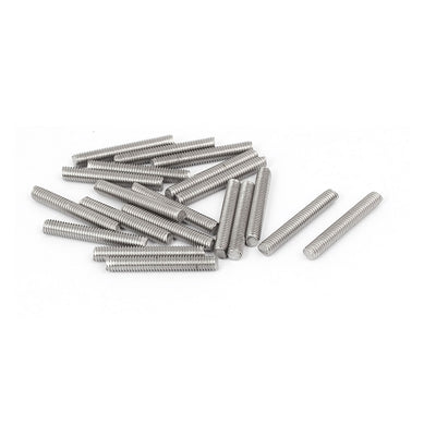 Harfington M3 x 20mm 0.5mm Pitch 304 Stainless Steel Fully Threaded Rods Fasteners 20 Pcs