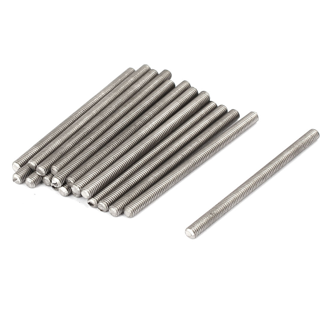 Harfington M3 x 45mm 304 Stainless Steel Fully Threaded Rods Bar Studs Fasteners 20 Pcs
