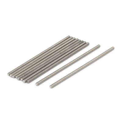 Harfington M3 x 80mm 0.5mm Pitch 304 Stainless Steel Fully Threaded Rods Bar Studs 10 Pcs