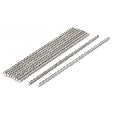 Harfington M3 x 100mm 0.5mm Pitch 304 Stainless Steel Fully Threaded Rods Hardware 10 Pcs