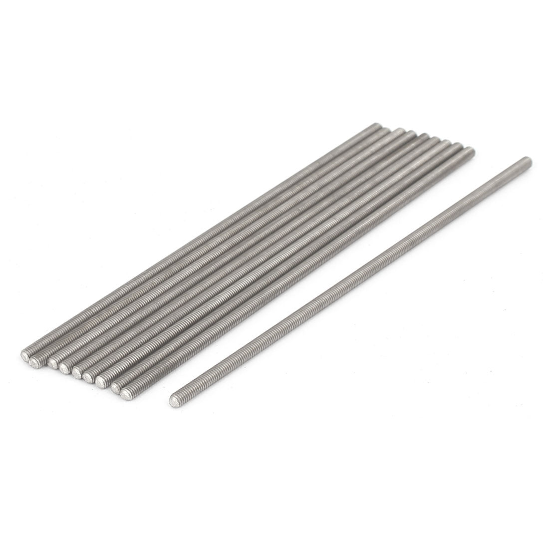 Harfington M3 x 110mm 0.5mm Pitch 304 Stainless Steel Fully Threaded Rods Hardware 10 Pcs
