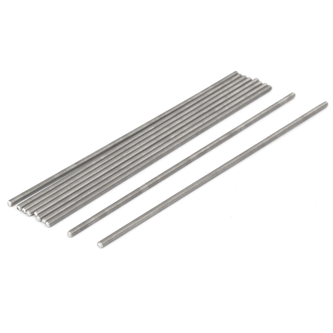 Harfington M3 x 140mm 0.5mm Pitch 304 Stainless Steel Fully Threaded Rods Bar Studs 10 Pcs
