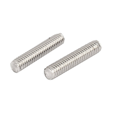 Harfington M4 x 20mm 304 Stainless Steel Fully Threaded Rod Bar Studs Silver Tone 50 Pcs
