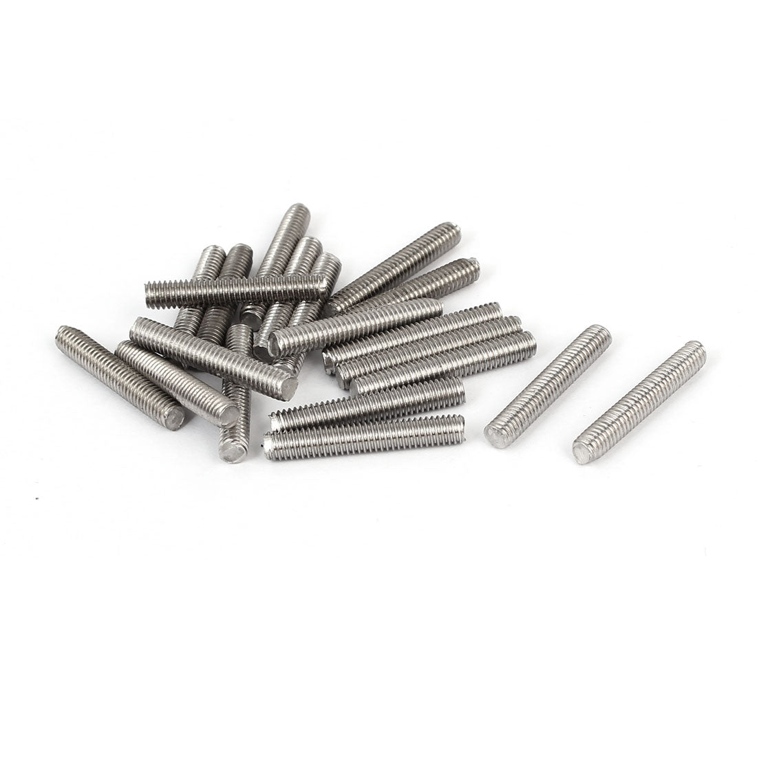Harfington M4 x 25mm 304 Stainless Steel Fully Threaded Rod Bar Studs Fastener 20 Pcs
