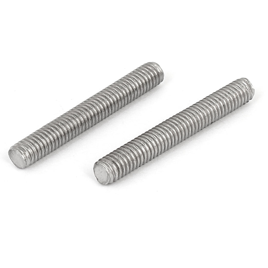 Harfington M4 x 30mm 304 Stainless Steel Fully Male Threaded Rod Bars Silver Tone 20 Pcs