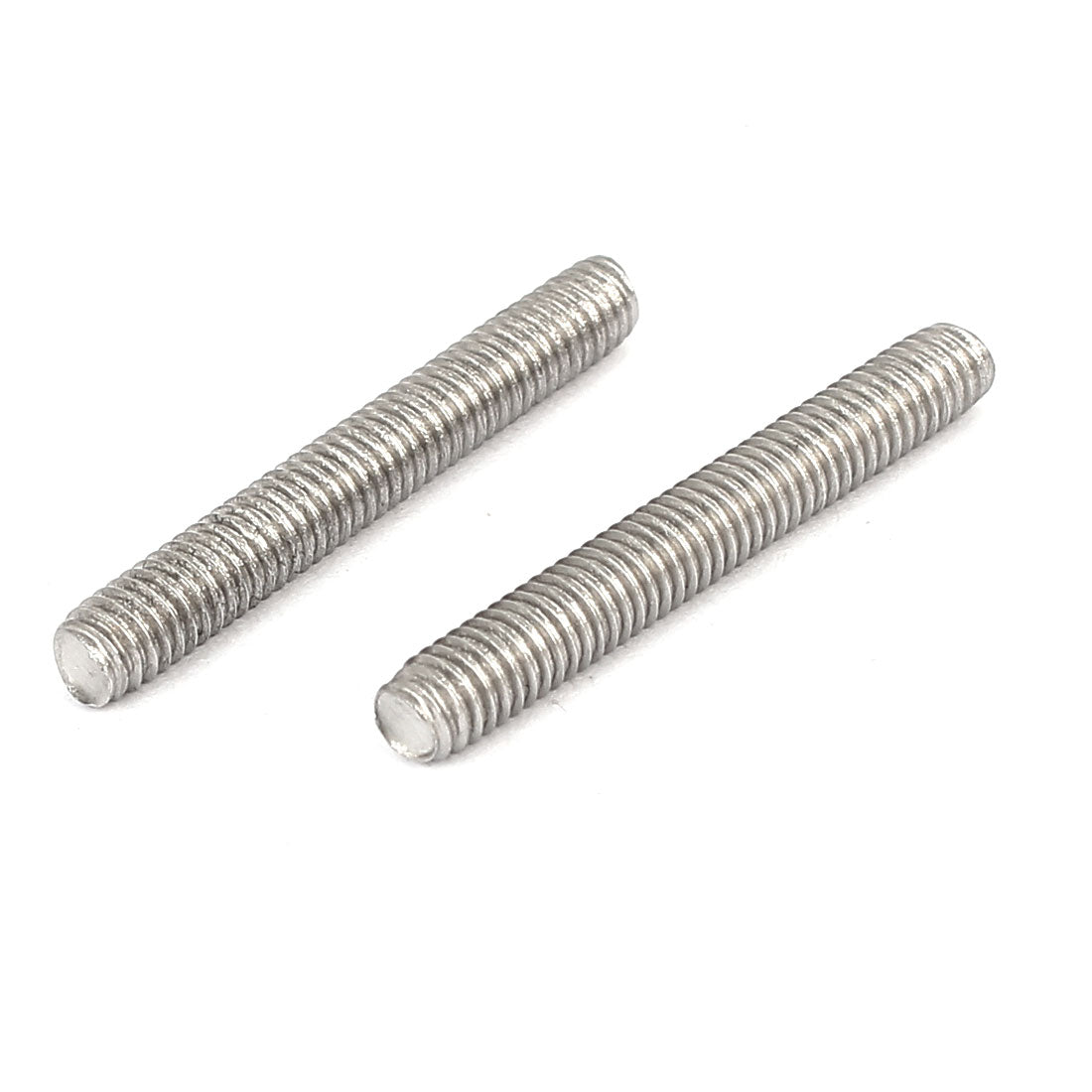 Harfington M4 x 30mm 304 Stainless Steel Fully Threaded Rod Bar Studs Silver Tone 50 Pcs