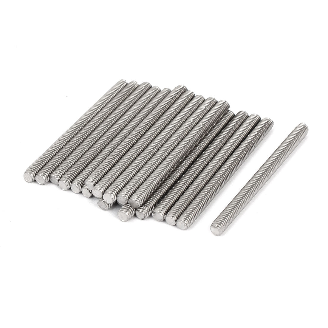 Harfington M4 x 50mm 0.7mm Pitch 304 Stainless Steel Fully Threaded Rod Fasteners 20 Pcs