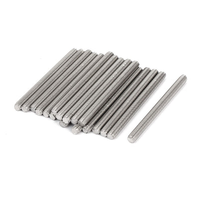 Harfington M4 x 50mm 0.7mm Pitch 304 Stainless Steel Fully Threaded Rod Fasteners 20 Pcs