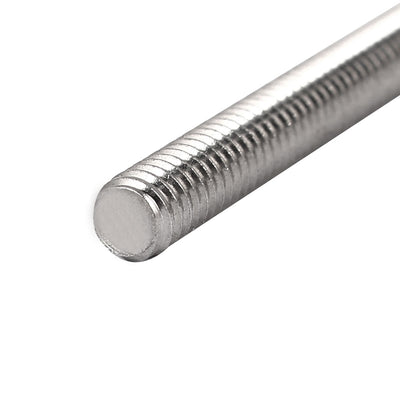 Harfington M4 x 55mm 304 Stainless Steel Fully Threaded Rod Bar Studs Silver Tone 10 Pcs