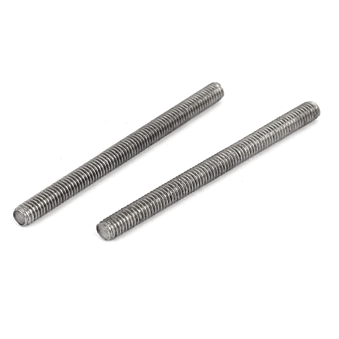 Harfington M4 x 55mm 304 Stainless Steel Fully Threaded Rod Bar Studs Silver Tone 10 Pcs
