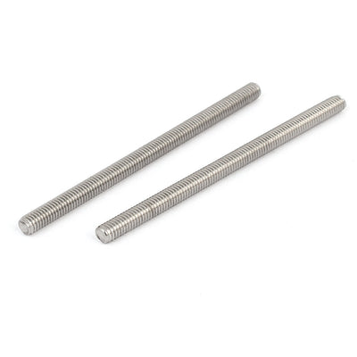 Harfington M4 x 70mm 304 Stainless Steel Fully Threaded Rod Bar Studs Silver Tone 10 Pcs