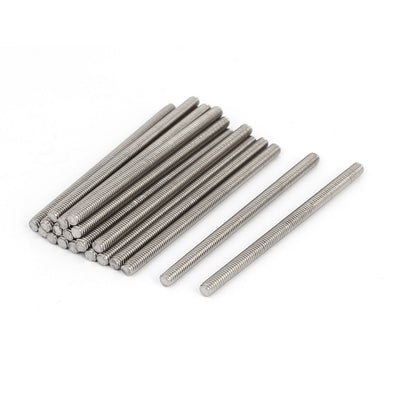 Harfington M4 x 70mm 304 Stainless Steel Fully Threaded Rod Bar Studs Fasteners 20 Pcs