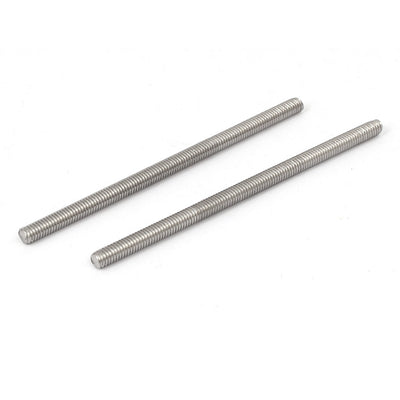 Harfington M4 x 80mm 304 Stainless Steel Fully Threaded Rod Bar Studs Hardware 10 Pcs