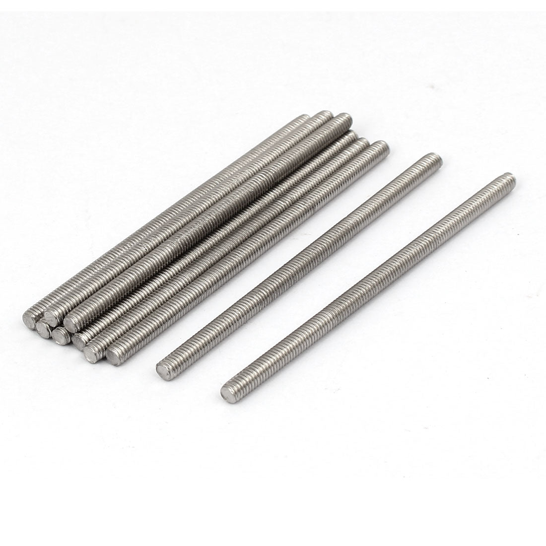 Harfington M4 x 80mm 304 Stainless Steel Fully Threaded Rod Bar Studs Hardware 10 Pcs