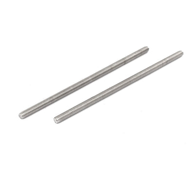 Harfington M4 x 100mm 304 Stainless Steel Fully Threaded Rod Bar Studs Fastener 10 Pcs