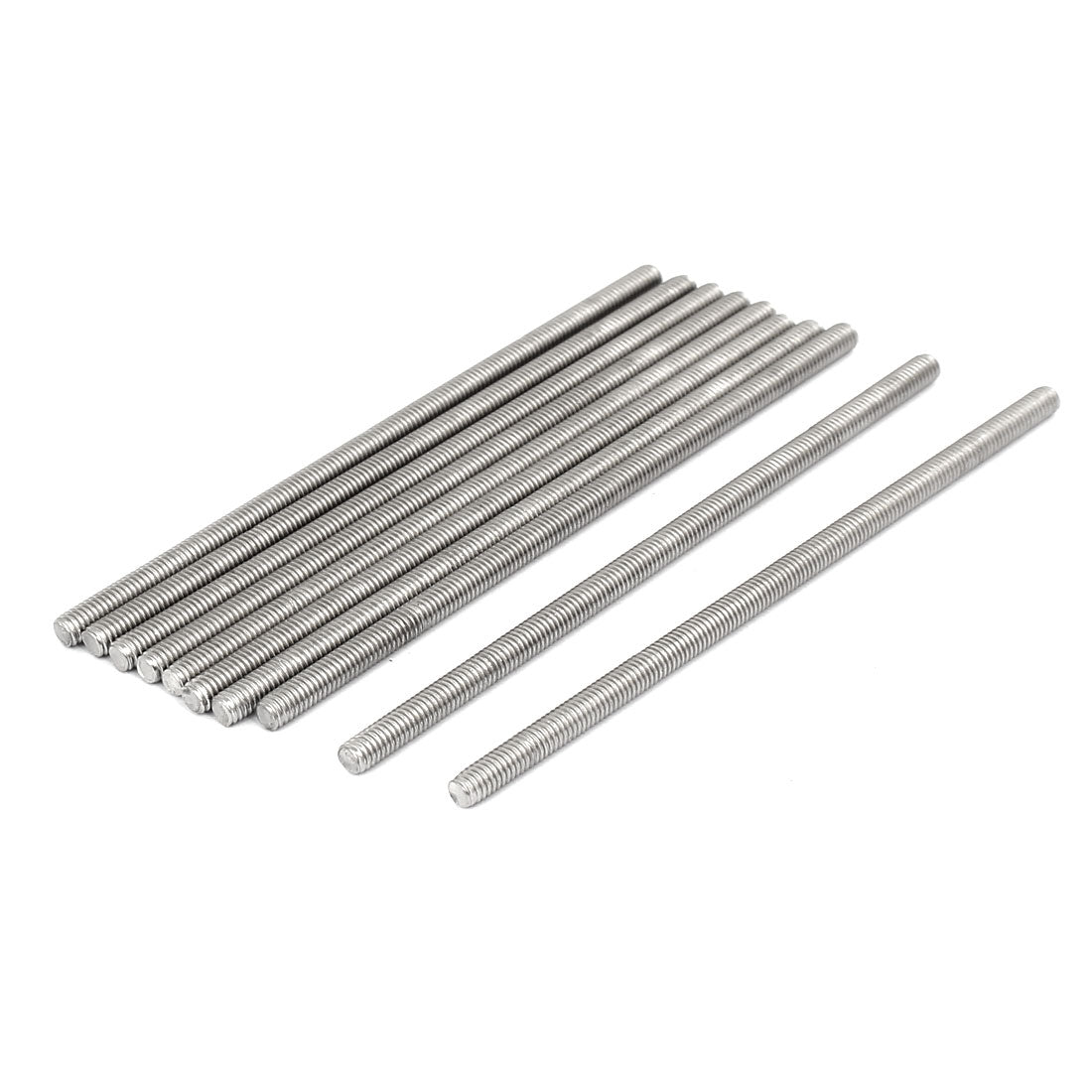 Harfington M4 x 100mm 304 Stainless Steel Fully Threaded Rod Bar Studs Fastener 10 Pcs