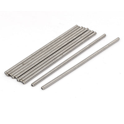 Harfington M4 x 120mm 304 Stainless Steel Fully Threaded Rod Bar Studs Hardware 10 Pcs