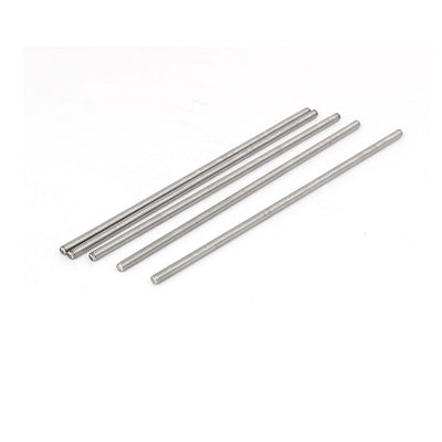 Harfington M4 x 140mm 304 Stainless Steel Fully Threaded Rod Bar Studs Silver Tone 5 Pcs
