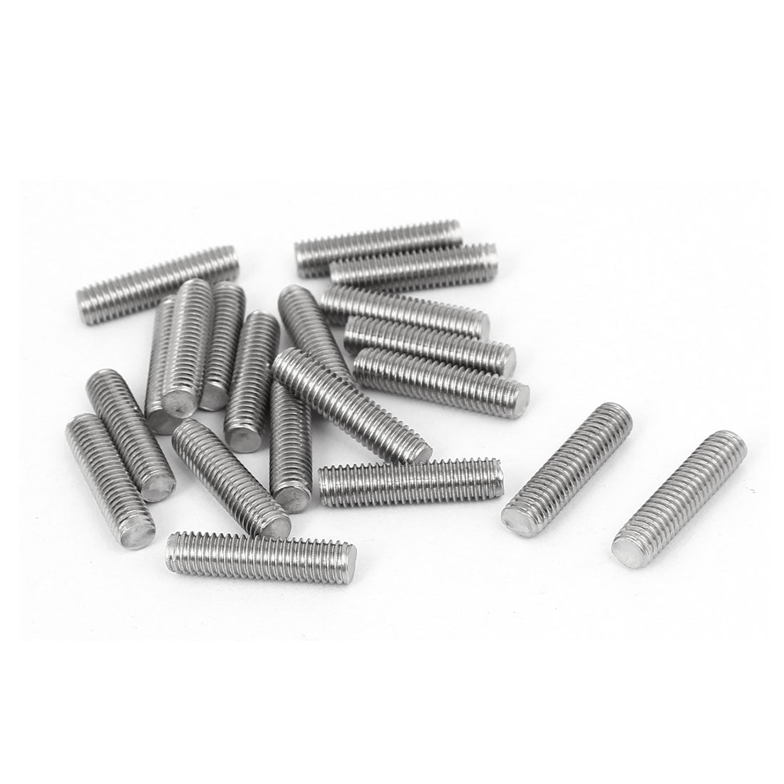 Harfington M5 x 20mm 304 Stainless Steel Fully Threaded Rod Bar Studs Fastener 20 Pcs