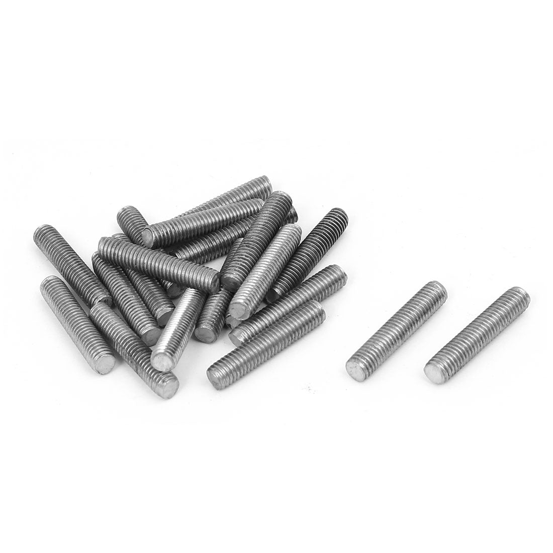 Harfington M5 x 25mm 0.8mm Pitch 304 Stainless Steel Fully Threaded Rod Bar Studs 20 Pcs