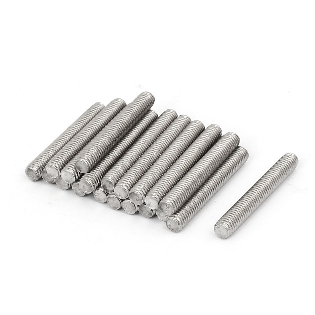 Harfington M5 x 35mm 304 Stainless Steel Fully Threaded Rod Bar Studs Fasteners 20 Pcs