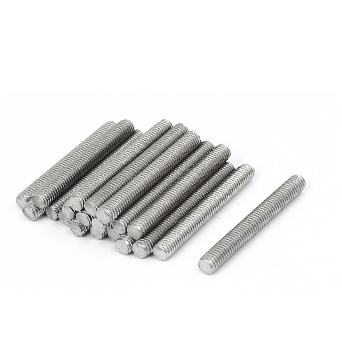 Harfington M5 x 40mm 304 Stainless Steel Fully Threaded Rod Bar Studs Fasteners 20 Pcs