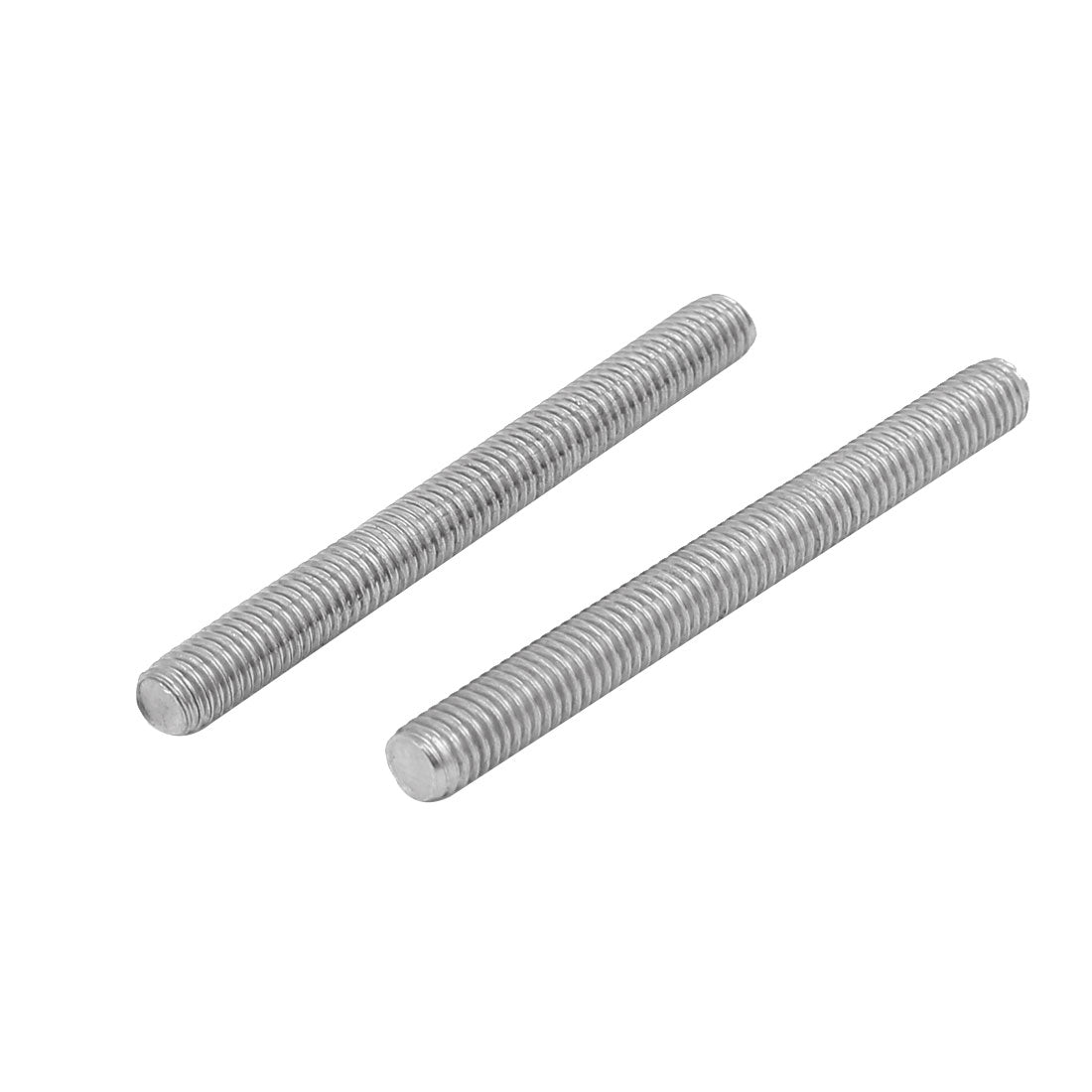 Harfington M5 x 50mm 304 Stainless Steel Fully Threaded Rod Bar Studs Silver Tone 20 Pcs