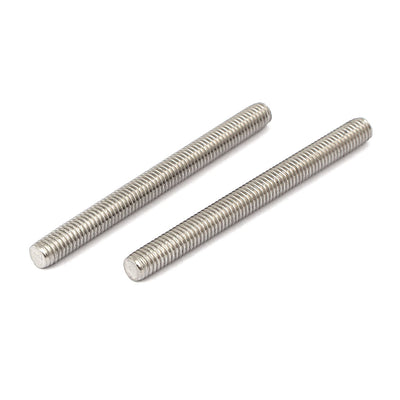 Harfington M5 x 55mm 304 Stainless Steel Fully Threaded Rod Bar Studs Fasteners 10 Pcs