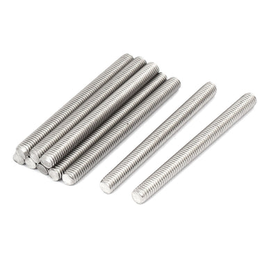 Harfington M5 x 55mm 304 Stainless Steel Fully Threaded Rod Bar Studs Fasteners 10 Pcs