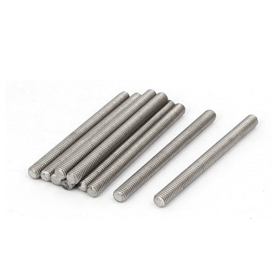 Harfington M5 x 60mm 0.8mm Pitch 304 Stainless Steel Fully Threaded Rod Bar Studs 10 Pcs