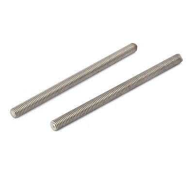 Harfington M5 x 80mm 304 Stainless Steel Fully Threaded Rod Bar Studs Hardware 10 Pcs