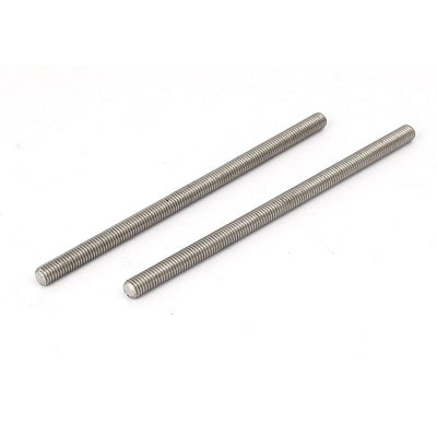 Harfington M5 x 100mm 0.8mm Pitch 304 Stainless Steel Fully Threaded Rod Bar Studs 10 Pcs