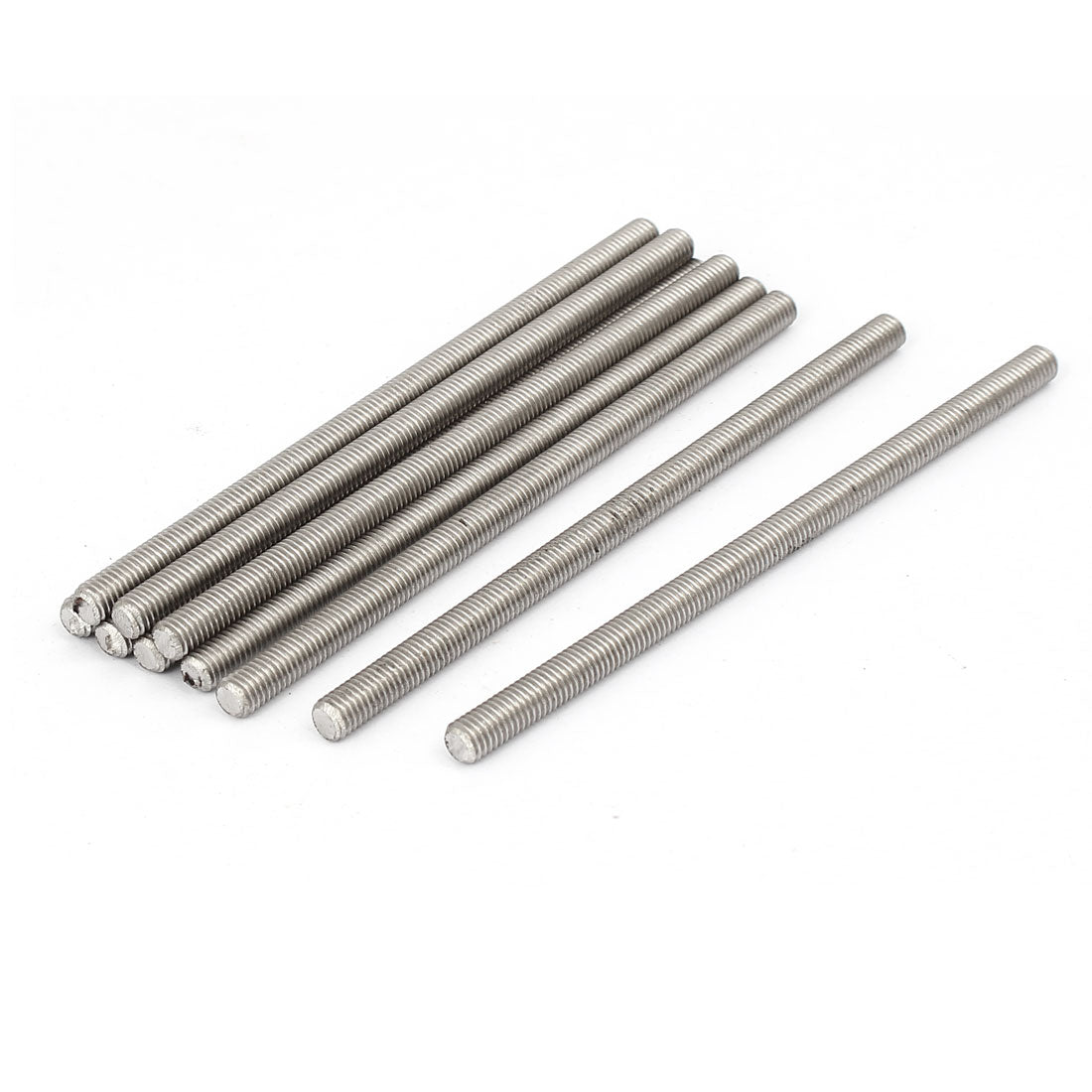 Harfington M5 x 100mm 0.8mm Pitch 304 Stainless Steel Fully Threaded Rod Bar Studs 10 Pcs