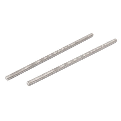 Harfington M5 x 120mm 304 Stainless Steel Fully Threaded Rod Bar Studs Hardware 5 Pcs