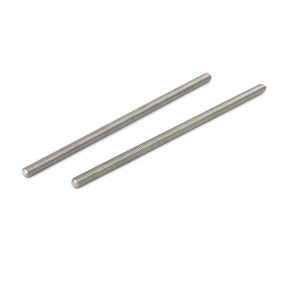 Harfington M5 x 120mm 304 Stainless Steel Fully Threaded Rod Bar Studs Fasteners 10 Pcs