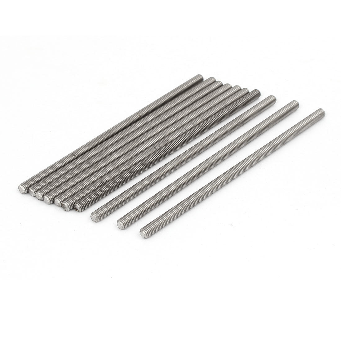 Harfington M5 x 120mm 304 Stainless Steel Fully Threaded Rod Bar Studs Fasteners 10 Pcs