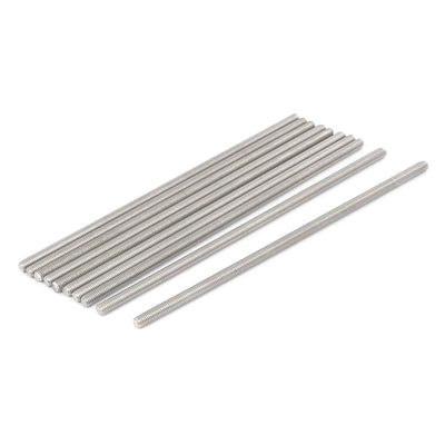 Harfington M5 x 160mm 304 Stainless Steel Fully Threaded Rod Bar Studs Fasteners 10 Pcs