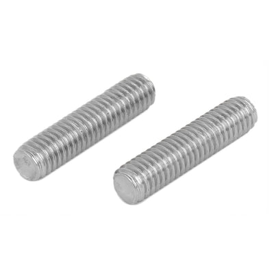 Harfington M6 x 25mm Fully Threaded 304 Stainless Steel Rod Bar Studs Silver Tone 20 Pcs