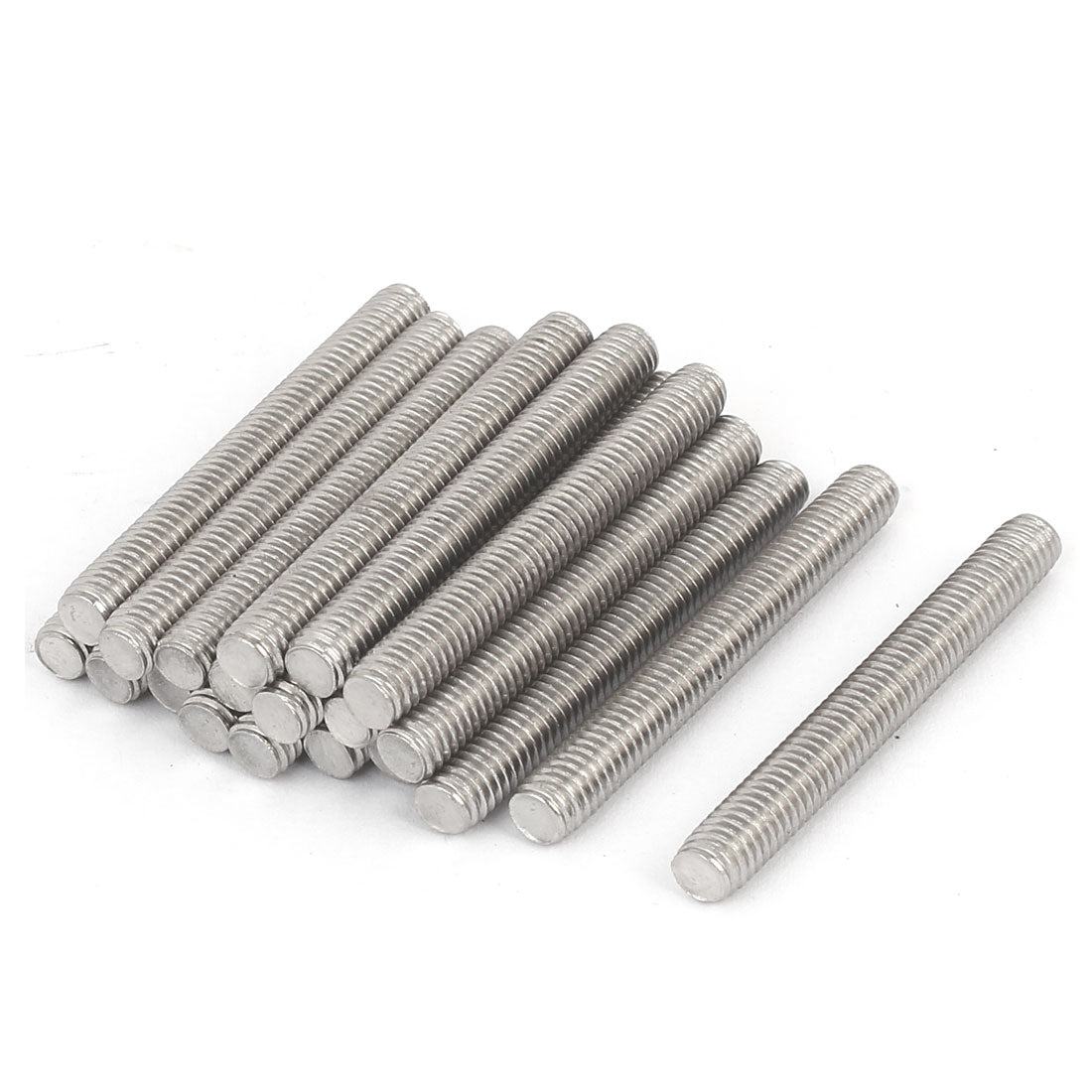 Harfington M6 x 50mm 304 Stainless Steel Fully Threaded Rod Bar Studs Hardware 20 Pcs