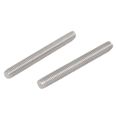Harfington M6 x 55mm 304 Stainless Steel Fully Threaded Rod Bar Studs Silver Tone 10 Pcs