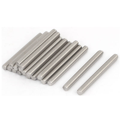 Harfington M6 x 60mm 304 Stainless Steel Male Threaded Rod Bar Studs Fasteners 20 Pcs