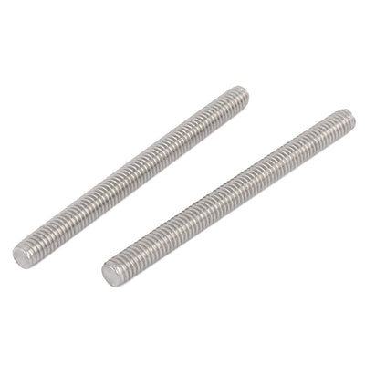 Harfington M6 x 70mm 304 Stainless Steel Fully Threaded Rod Bar Studs Silver Tone 20 Pcs