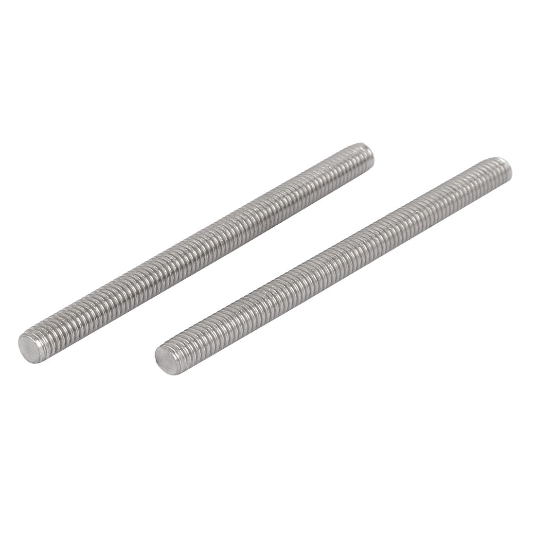 Harfington M6 x 80mm 304 Stainless Steel Fully Threaded Rod Bar Studs Silver Tone 10 Pcs