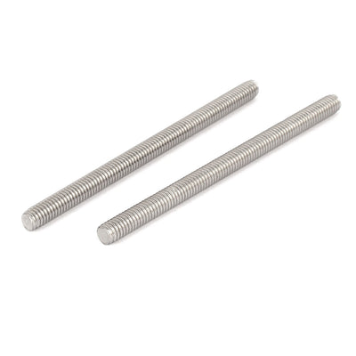 Harfington M6 x 90mm 304 Stainless Steel Fully Threaded Rod Bar Studs Fastener 10 Pcs
