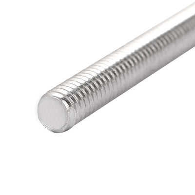 Harfington M6x120mm 304 Stainless Steel Fully Male Threaded Rod Bar Studs Silver Tone 5 Pcs