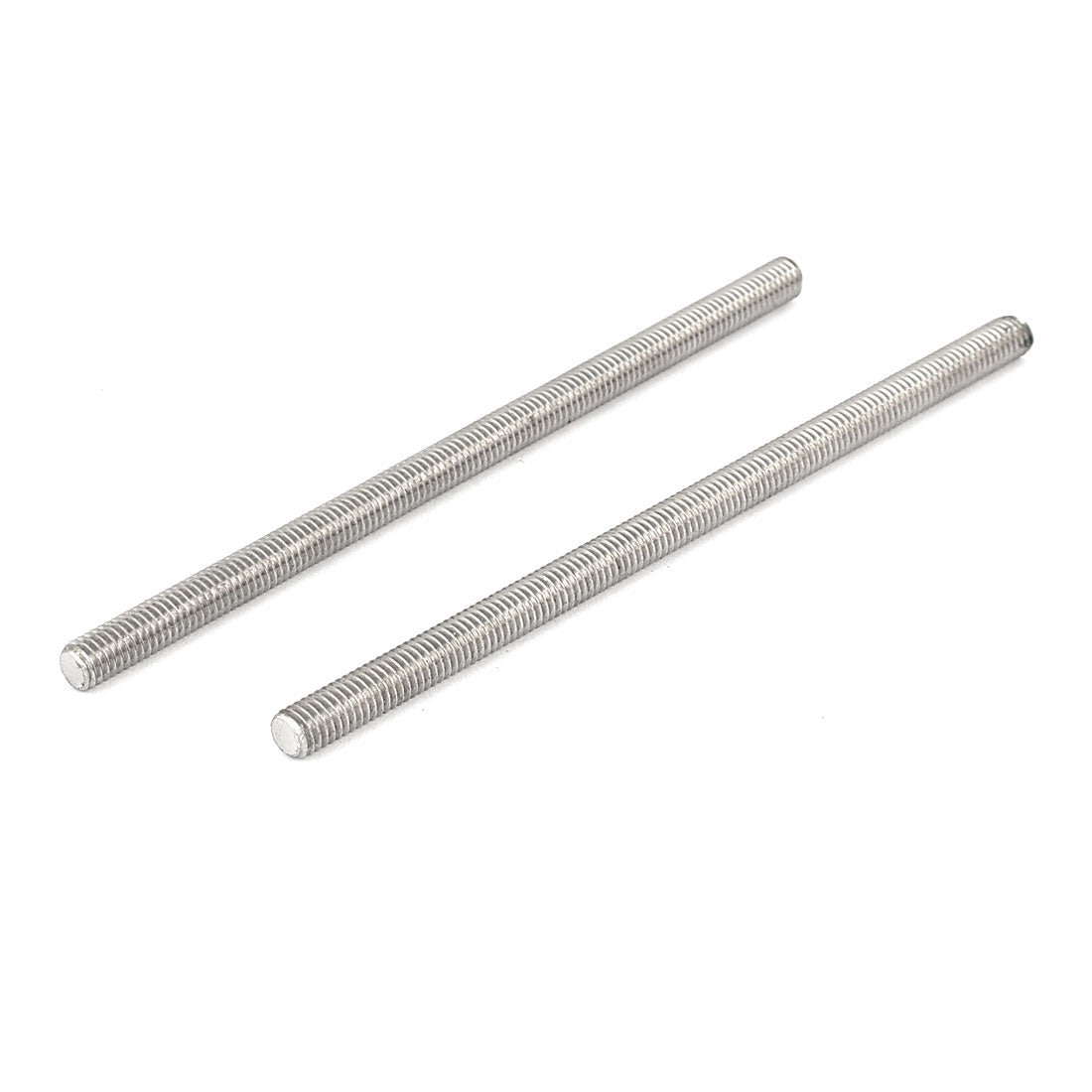 Harfington M6x120mm 304 Stainless Steel Fully Male Threaded Rod Bar Studs Silver Tone 5 Pcs