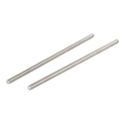Harfington M6 x 160mm 304 Stainless Steel Fully Threaded Rod Bar Studs Hardware 5 Pcs