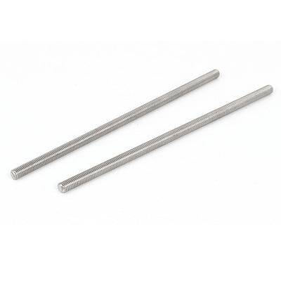 Harfington M6 x 160mm 304 Stainless Steel Fully Threaded Rods Hardware Silver Tone 10 Pcs